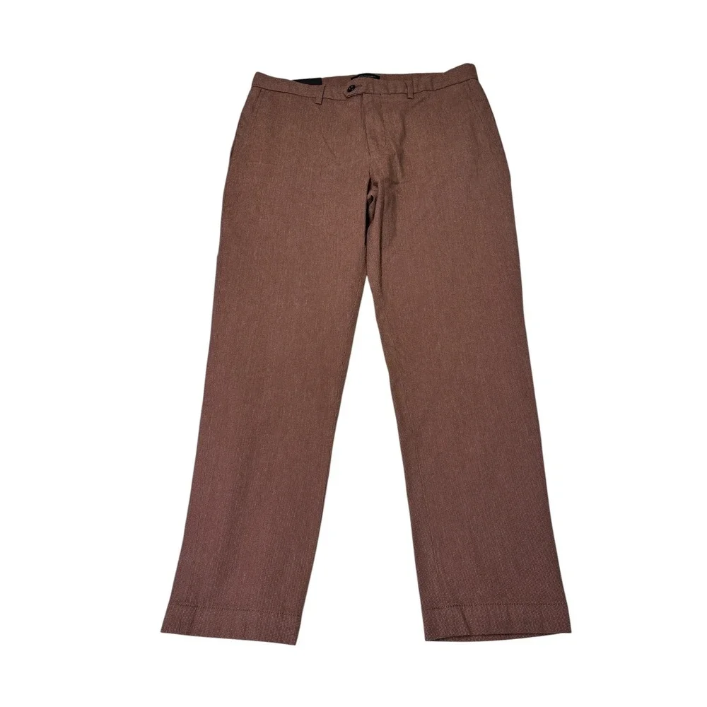 NWT Banana‎ Republic Grayson Slim Tapered Fit Pants Mens 33x27* Brown Micro
